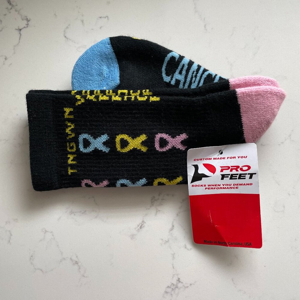 Pro Feet Performance Graphic Acrylic Blend Crew Socks Style 878 Blk Multi 9-11